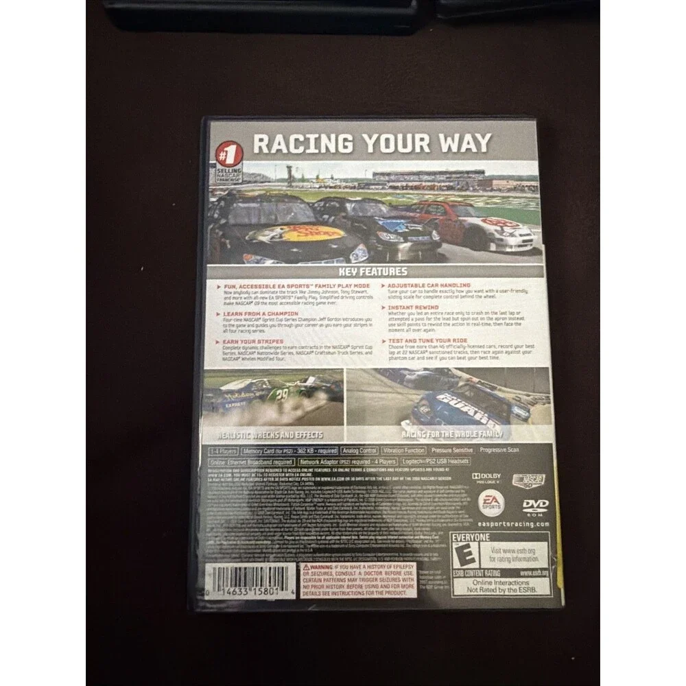 NASCAR 09 (Sony PlayStation 2, PS2 - 2008) With Manual Complete- EA Sports